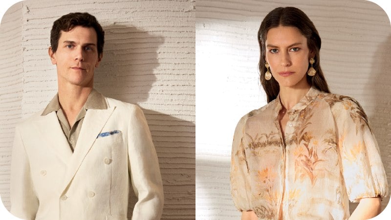 A man and a woman wearing stylish Beymen clothes